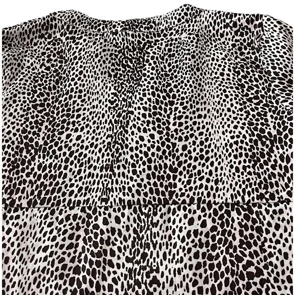 NO MFG. TAG LONG BELL SLV V-NECK RUFFLE LAYERS MIDI DRESS, WOMENS, S-BROWN/CREAM - Picture 8 of 12